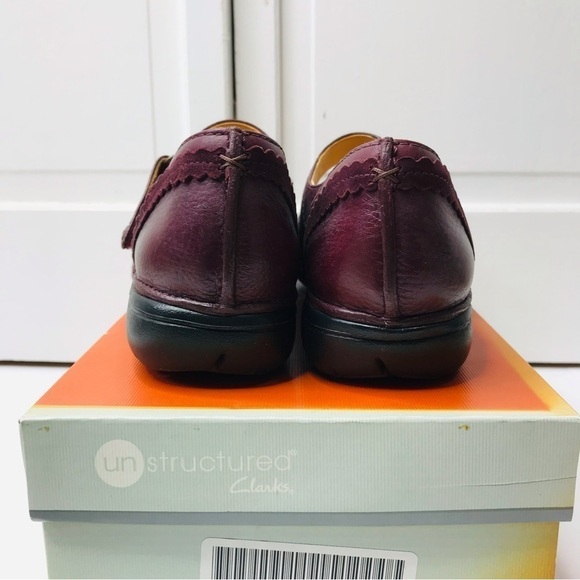 Price firm UNSTRUCTURED CLARKS Burgundy Un.Parody Shoes Size 9M - Picture 5 of 6